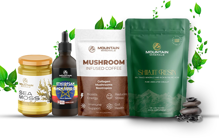 Pure Himalayan Shilajit, Best Mushroom Coffee, Sidr Honey, and Turmeric Soap